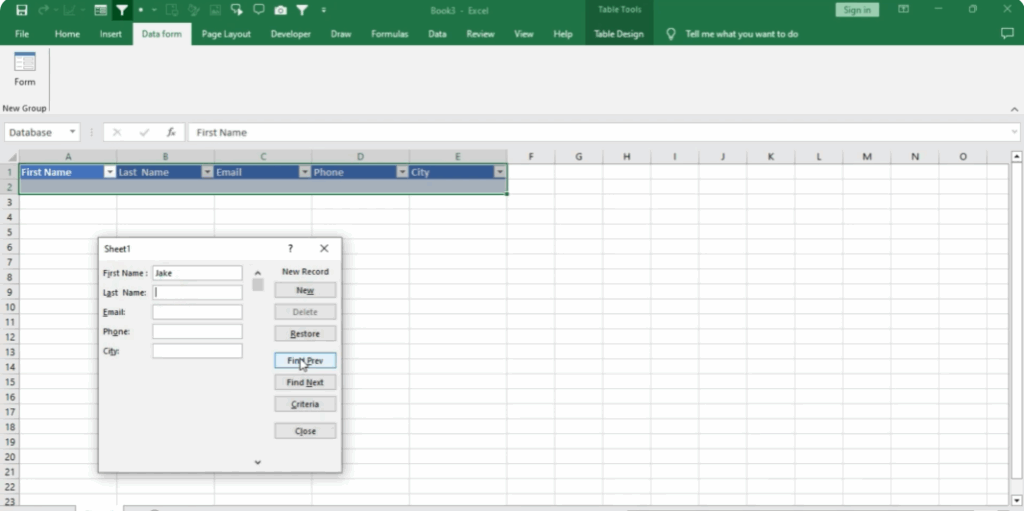 Enter your data here