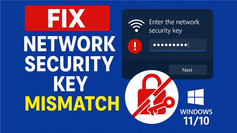 Fix Network Security Key Mismatch Error on Windows 1110