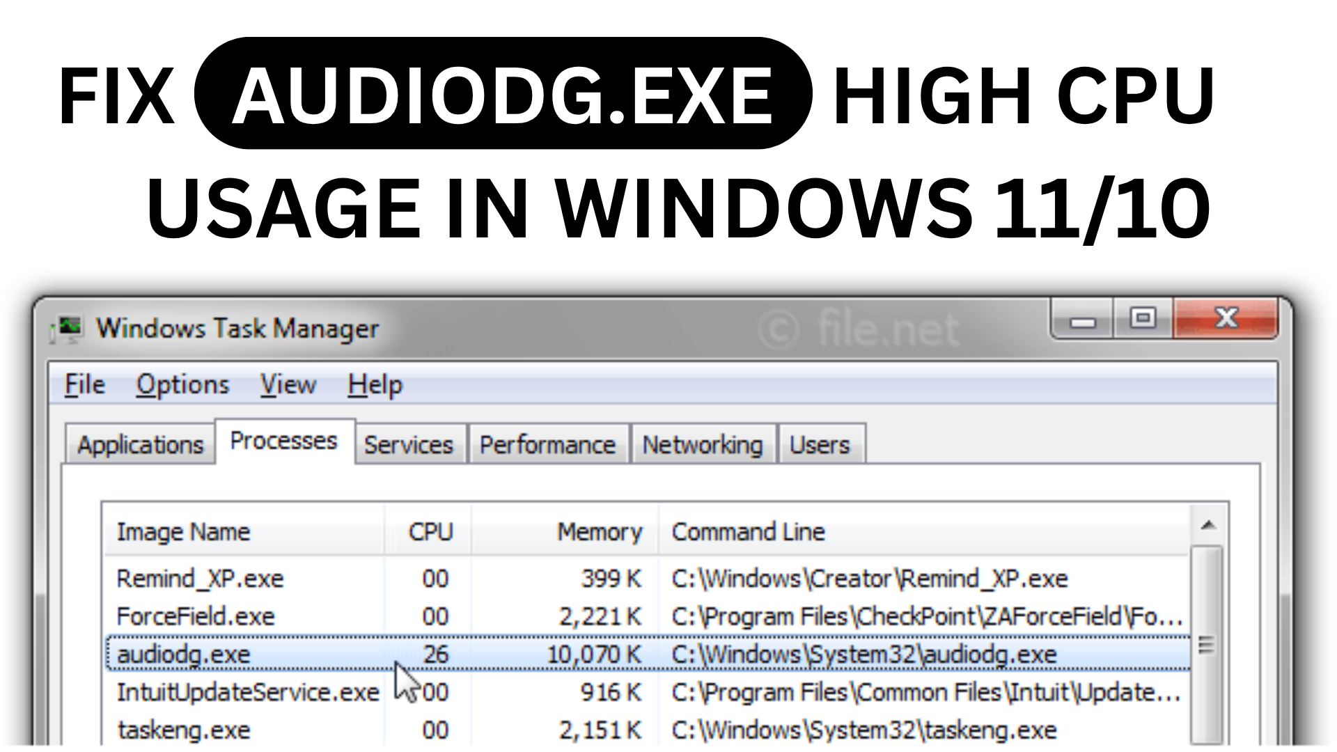 Fix audiodg.exe High CPU Usage in Windows 11/10