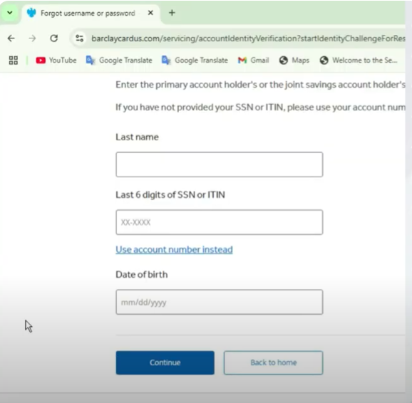 Forgot Your Username or Password
