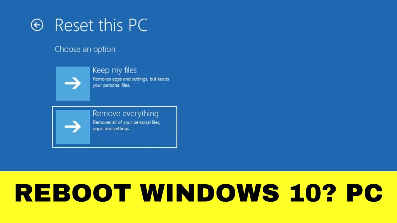 How to reboot windows 10 PC