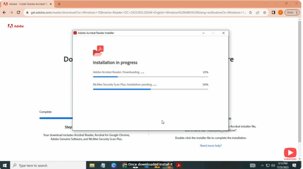 Install Adobe Reader