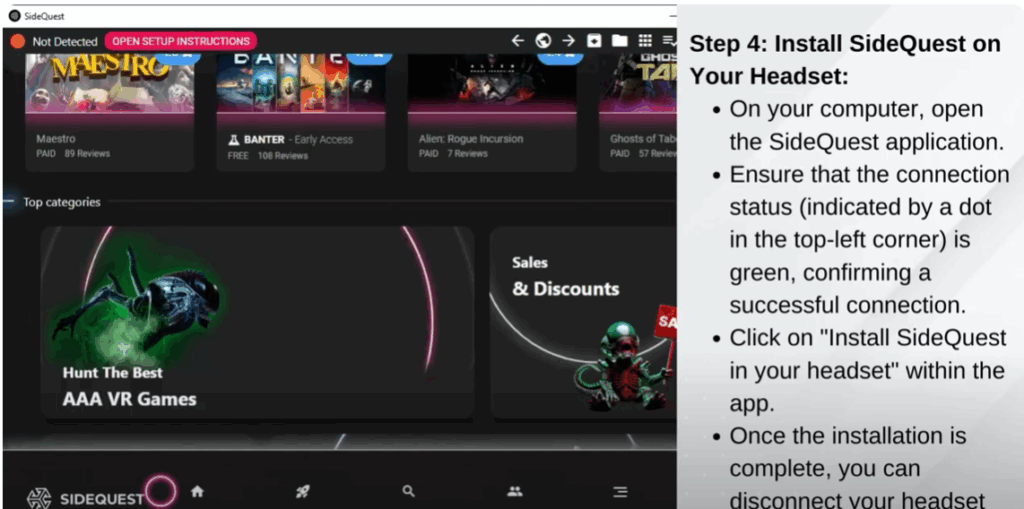 Install SideQuest on Your Headset