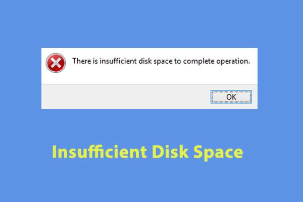 Insufficient Space on the Disk