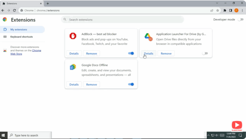 Locate the Extension You Want to Remove