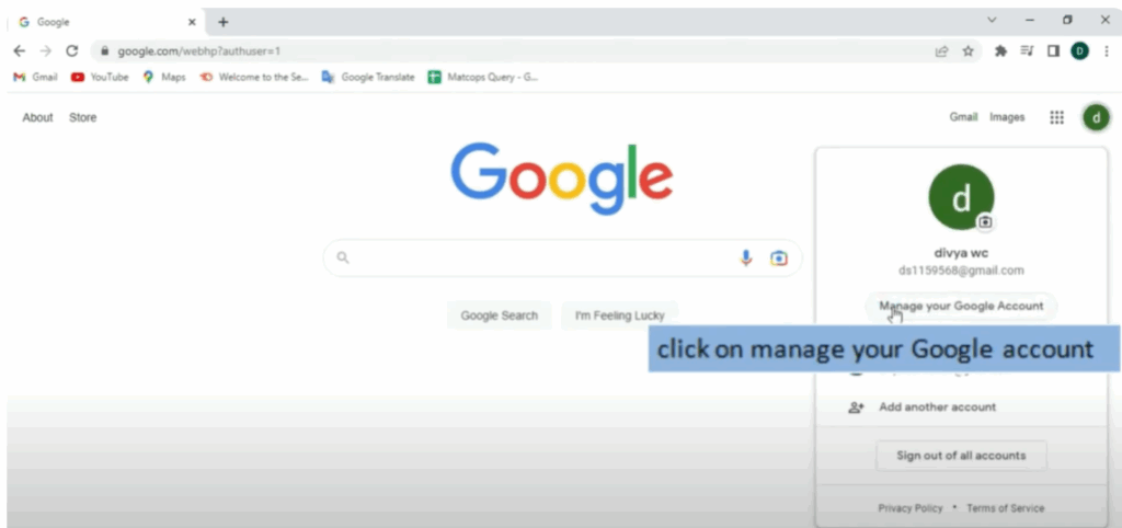 Manage your Google Account
