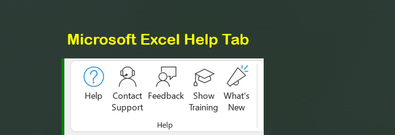 Microsoft Excel Help Tab