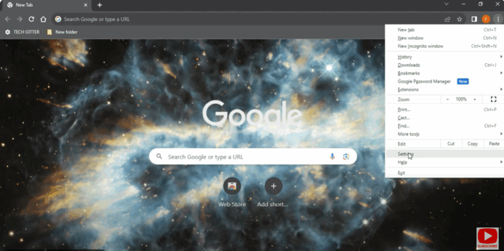 Open Chrome Settings