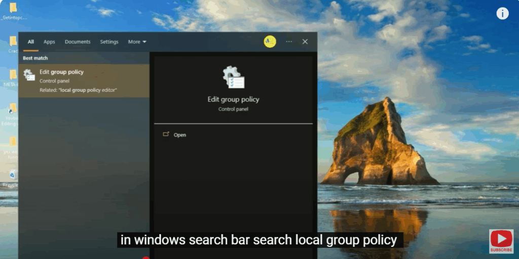 Open Local Group Policy