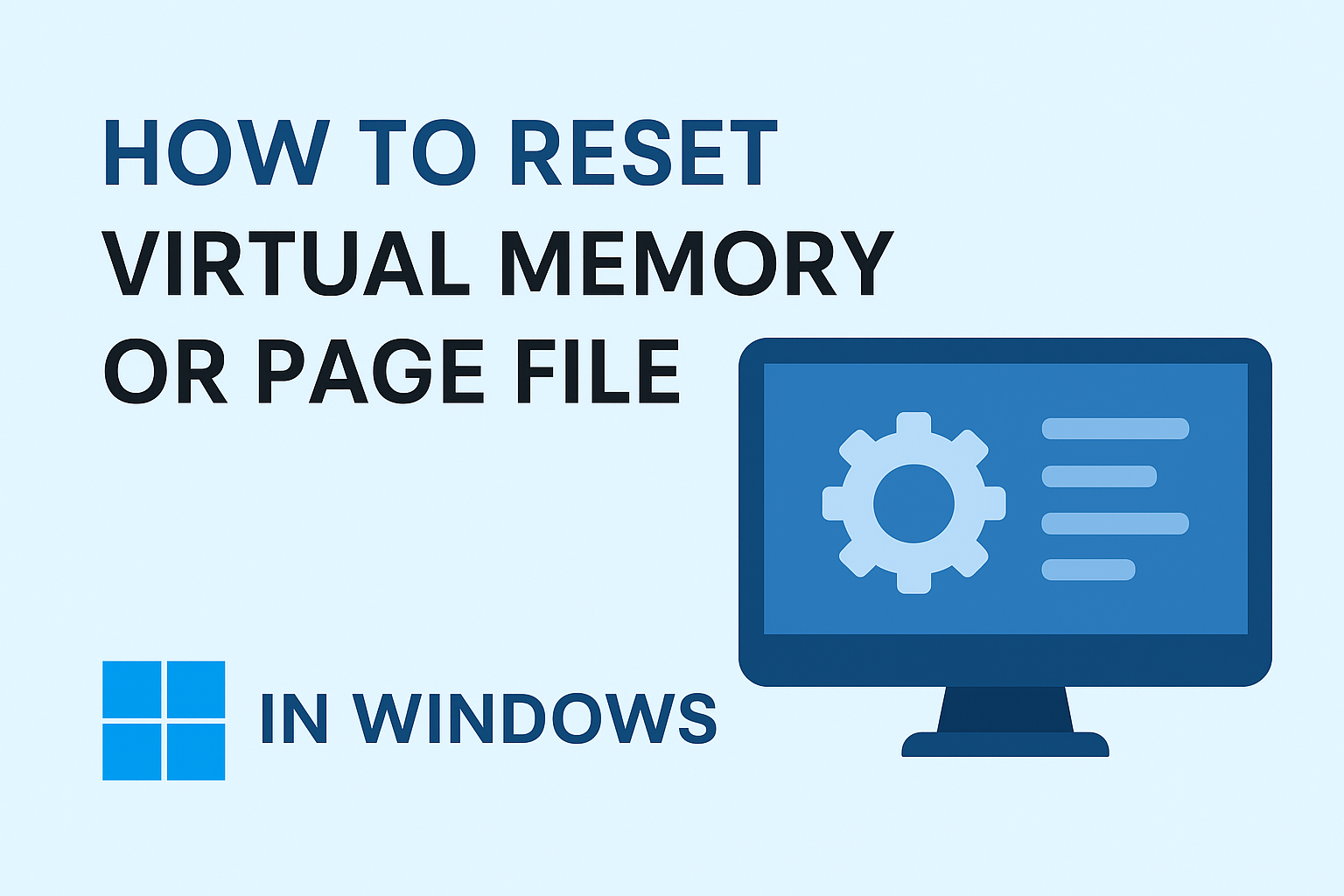 Reset Virtual Memory Or Page File