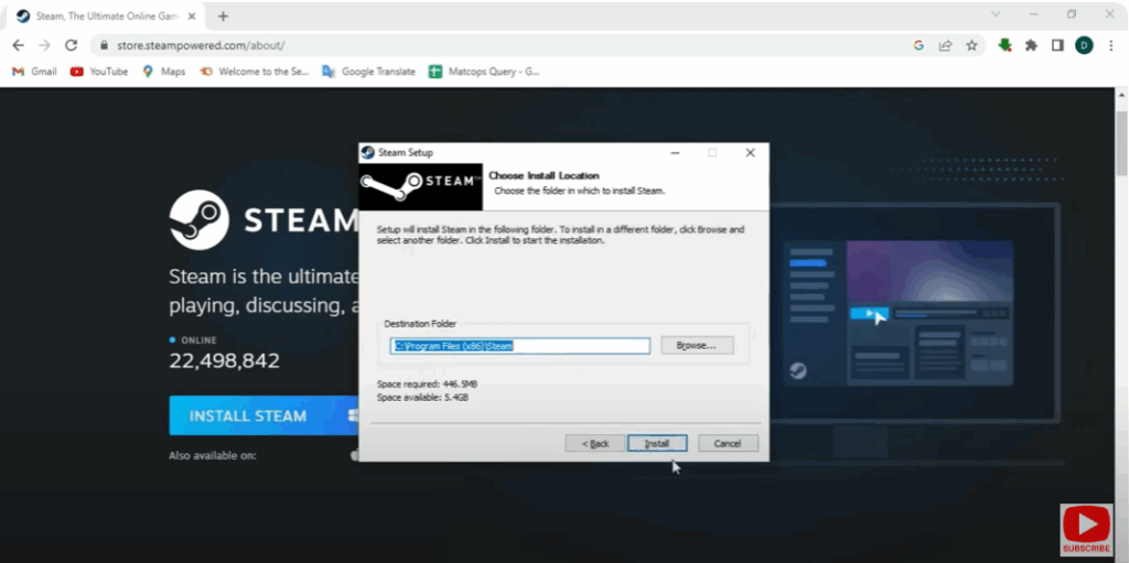 Run the Steam Installer