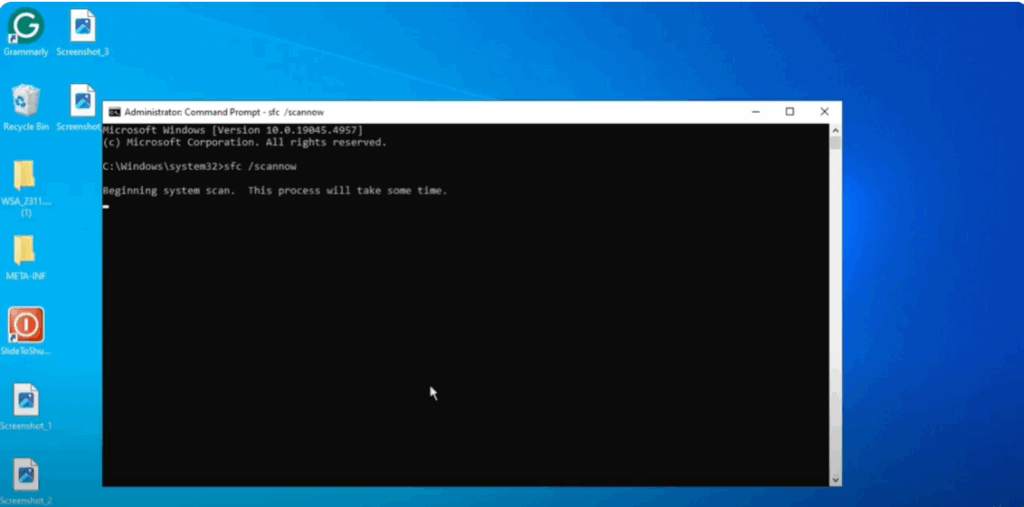 Run the System Scan Command