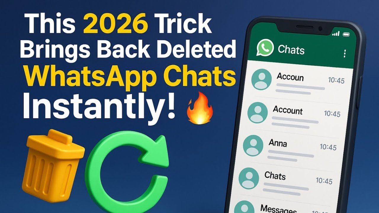 This 2026 Trick Brings Back Deleted WhatsApp Chats Instantly! 🔥