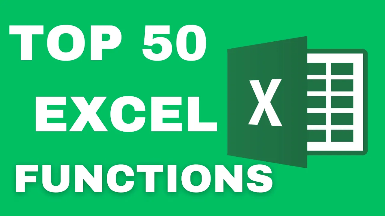 Top 50 most useful excel functions -Everyone Should learn this
