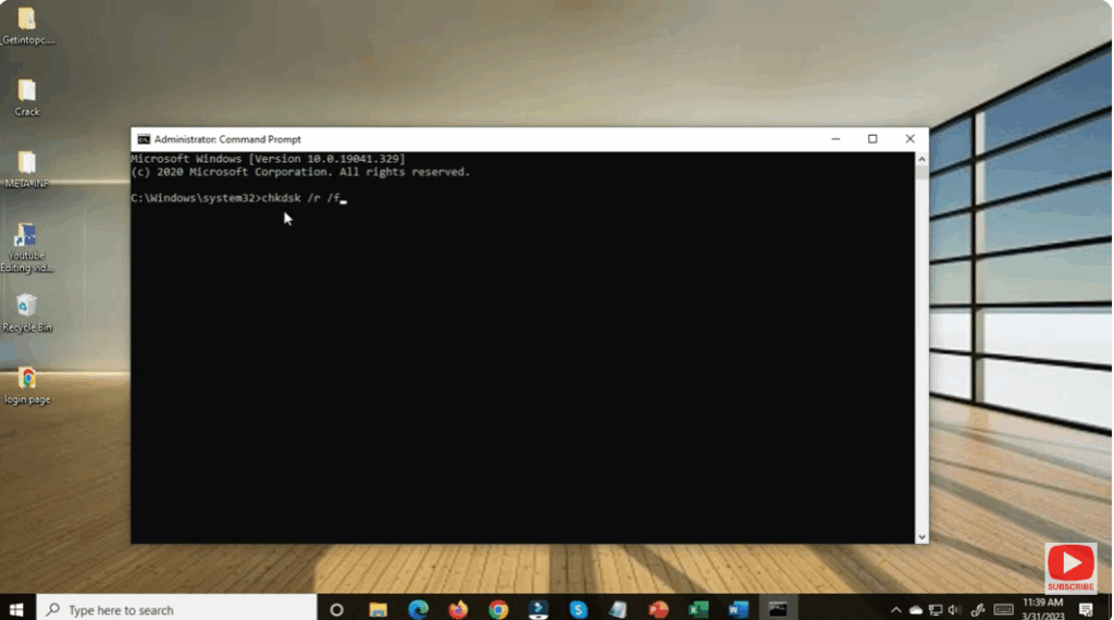 Use CHKDSK to Repair Disk & Remove Invalid Reparse Points