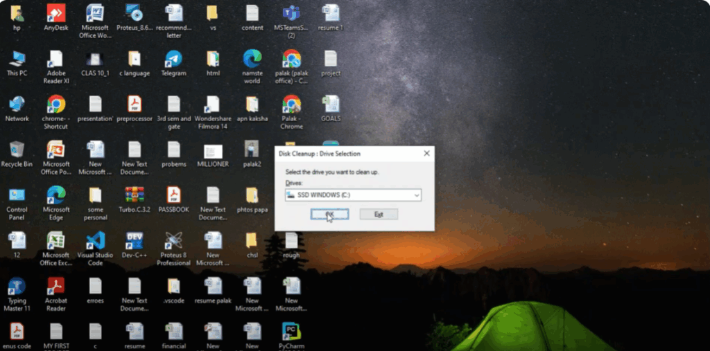 Use Disk Cleanup Tool