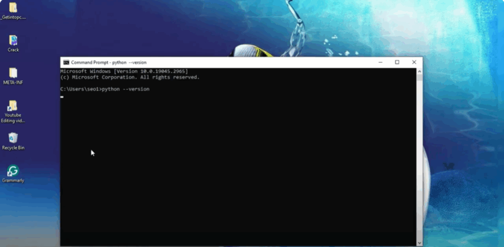 Verify Python Installation