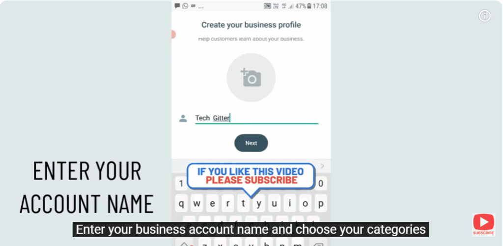 create your business profile