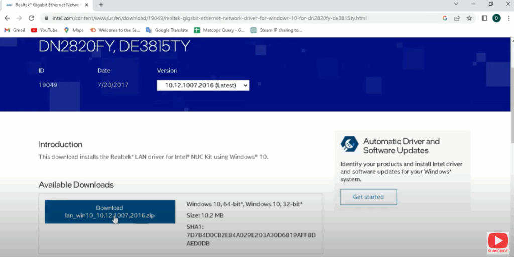 official Realtek website