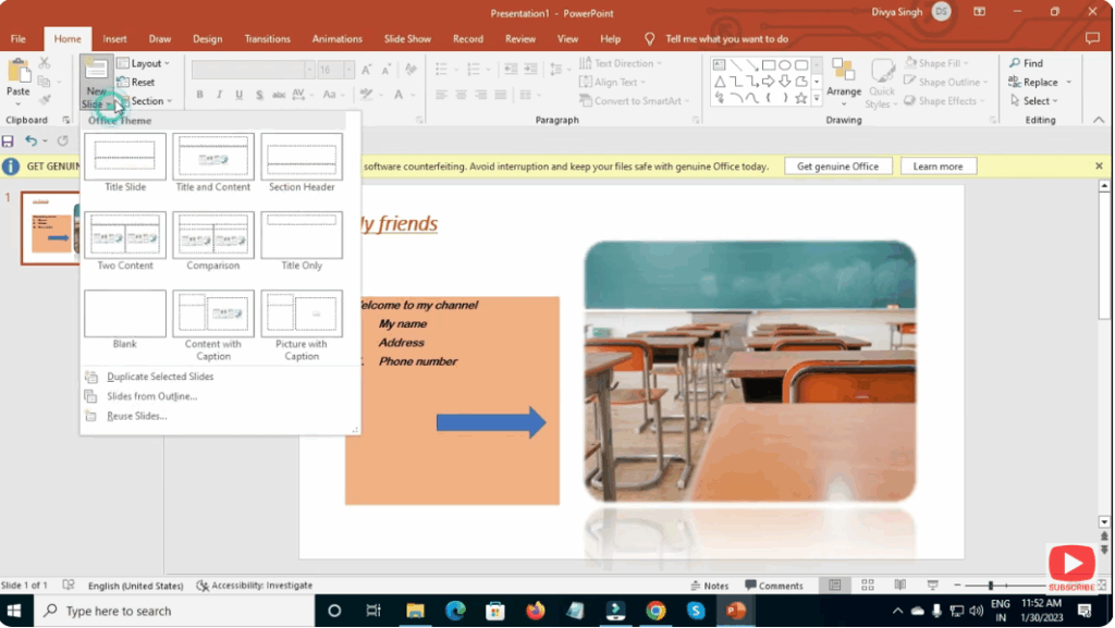 Add New Slides & Content
