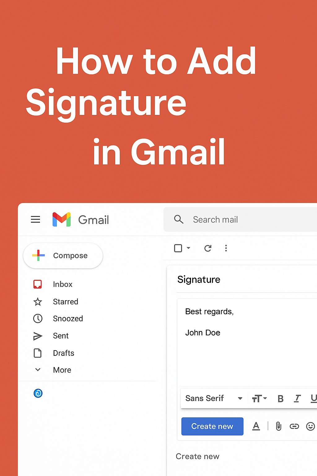 Add Signature in Gmail