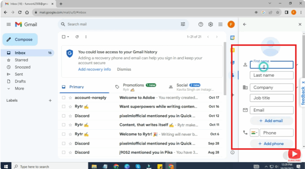 Add a Single Contact