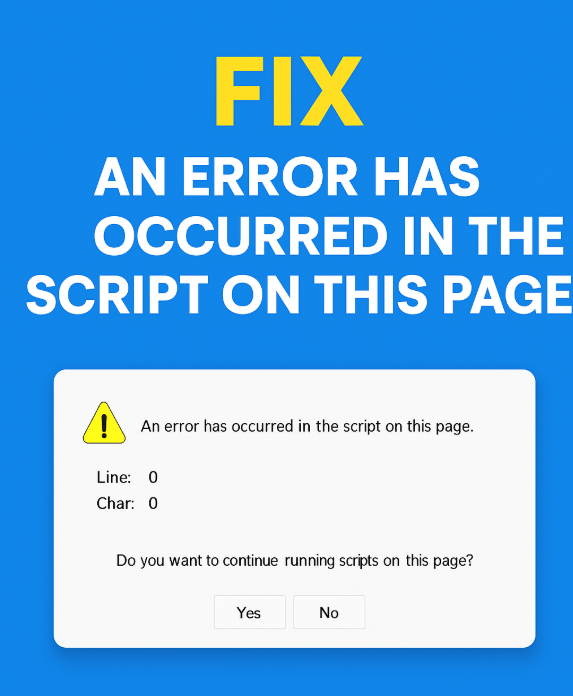 An Error Has Occurred in the Script on This Page