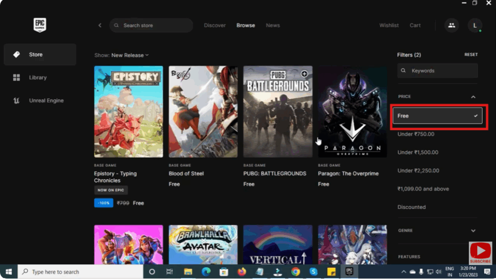 Check the Epic Games Store Free Games