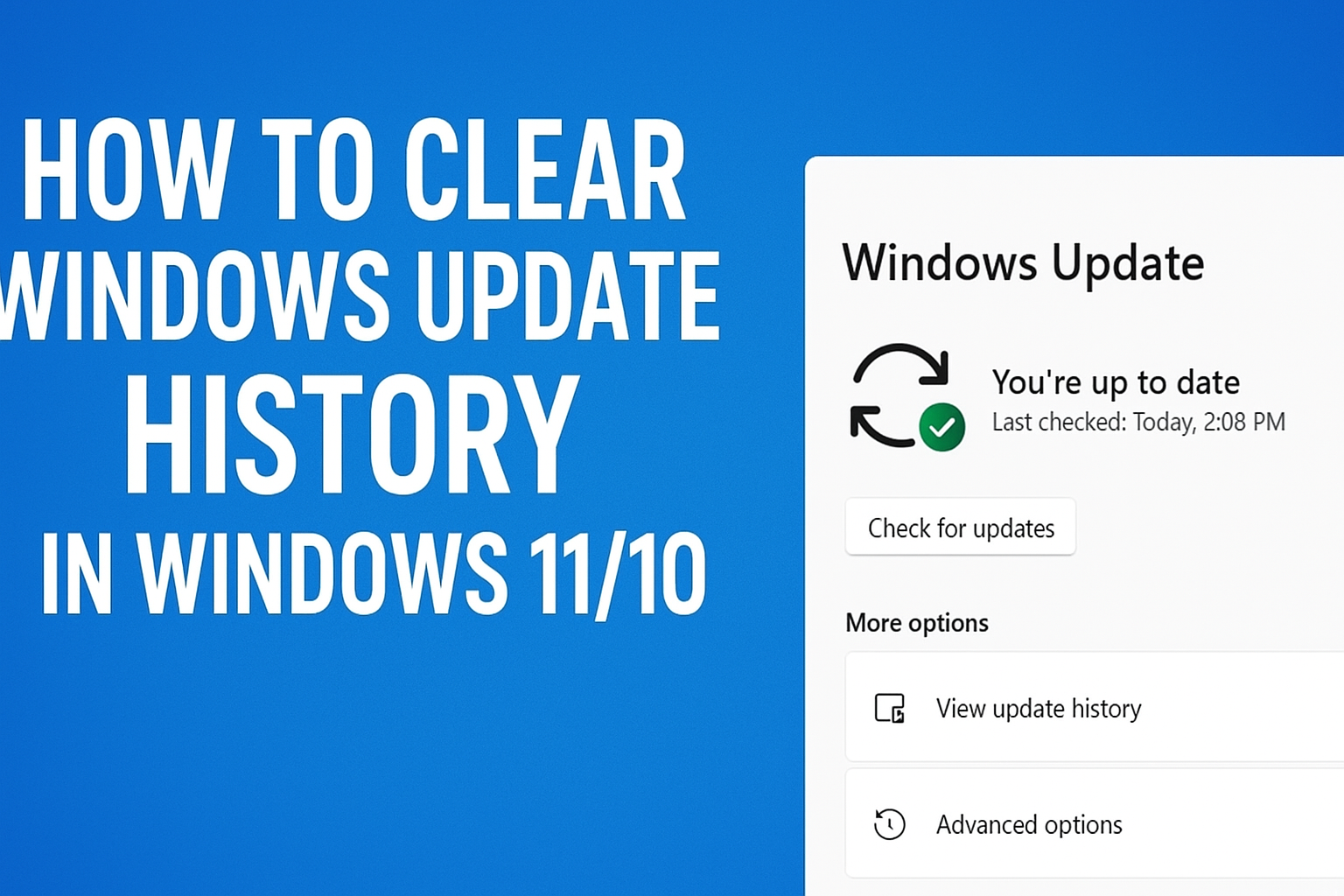 Clear Windows Update History