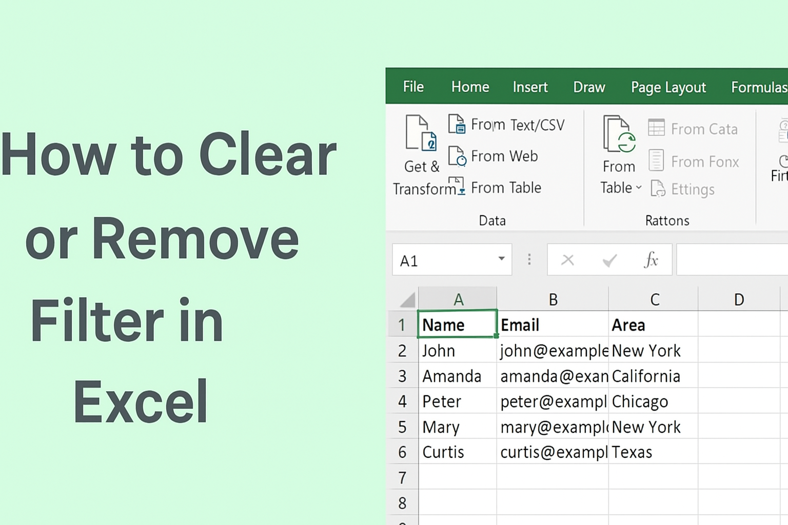 Clear or Remove Filter in Excel