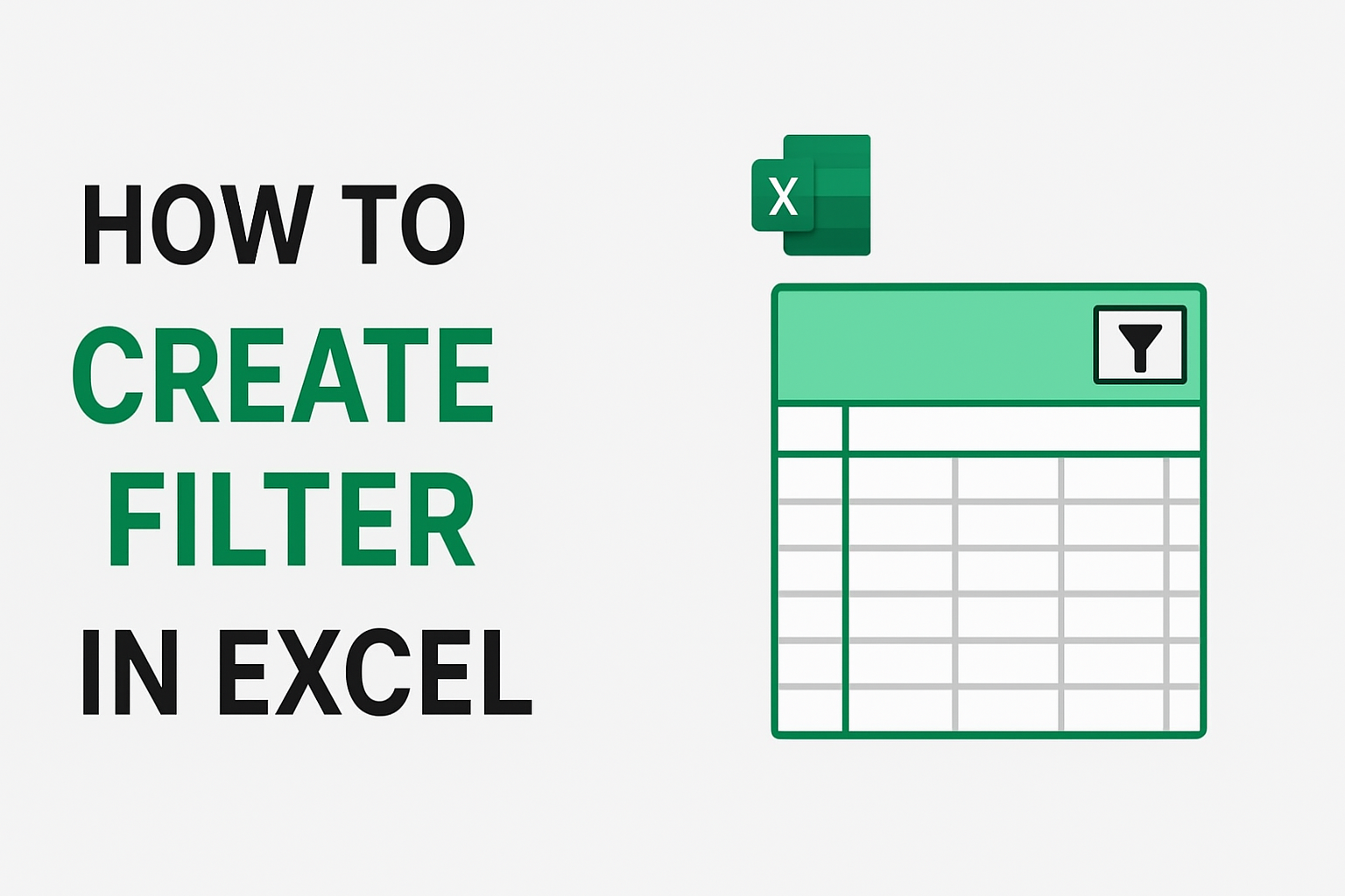 Create Filter in Excel