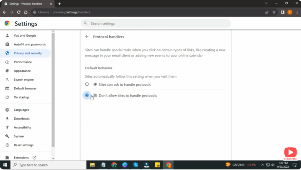 Disable Sites Asking to Handle Protocols