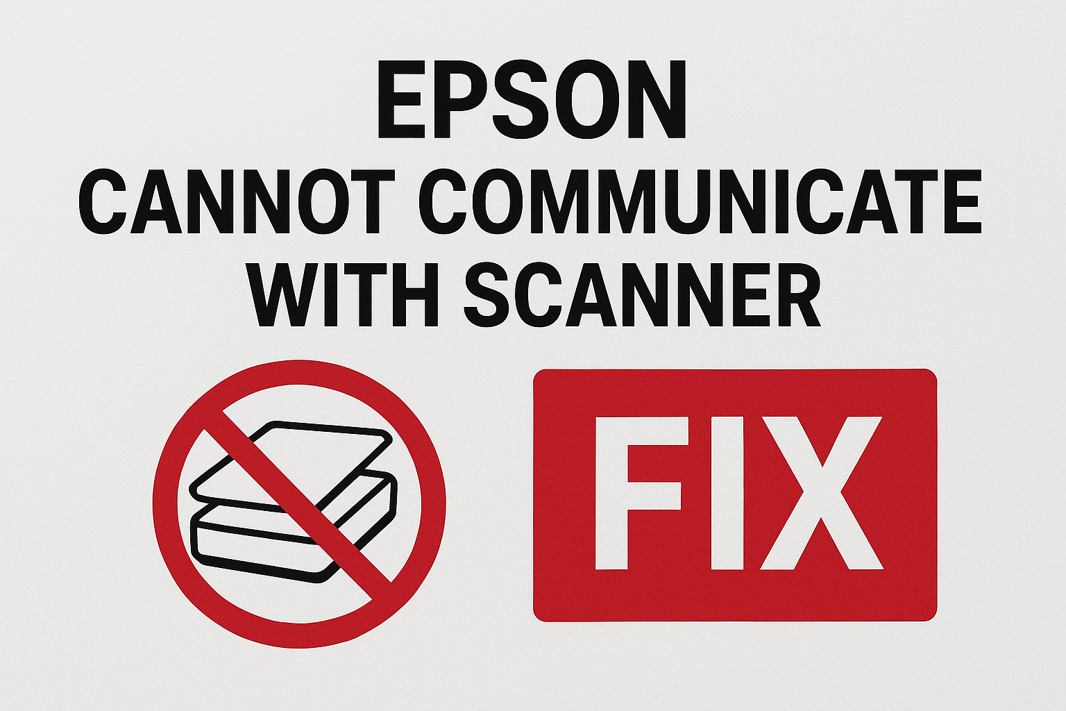 Epson Cannot Communicate with Scanner