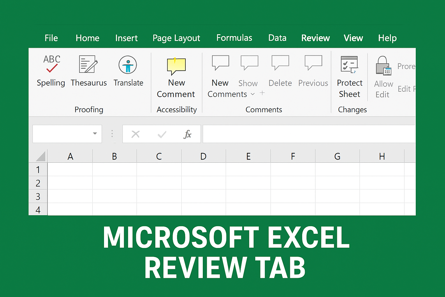 Excel Review Tab