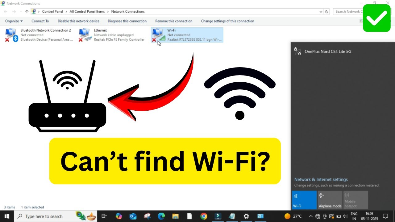 Fix Wi-Fi Connection Problems on Windows 10/11 (No Networks Found)