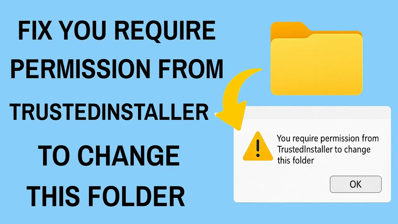 Fix You Require Permission From Trustedinstaller to Change This Folder Windows