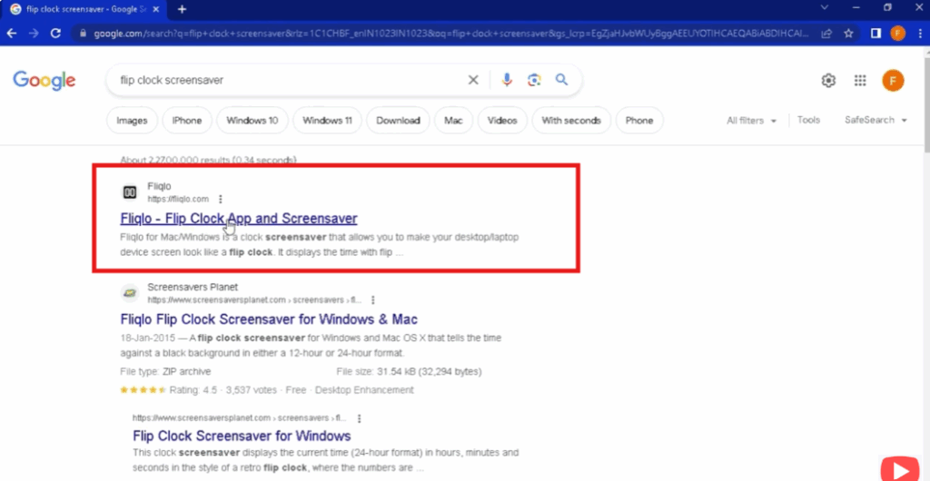 Flip Clock Screensaver