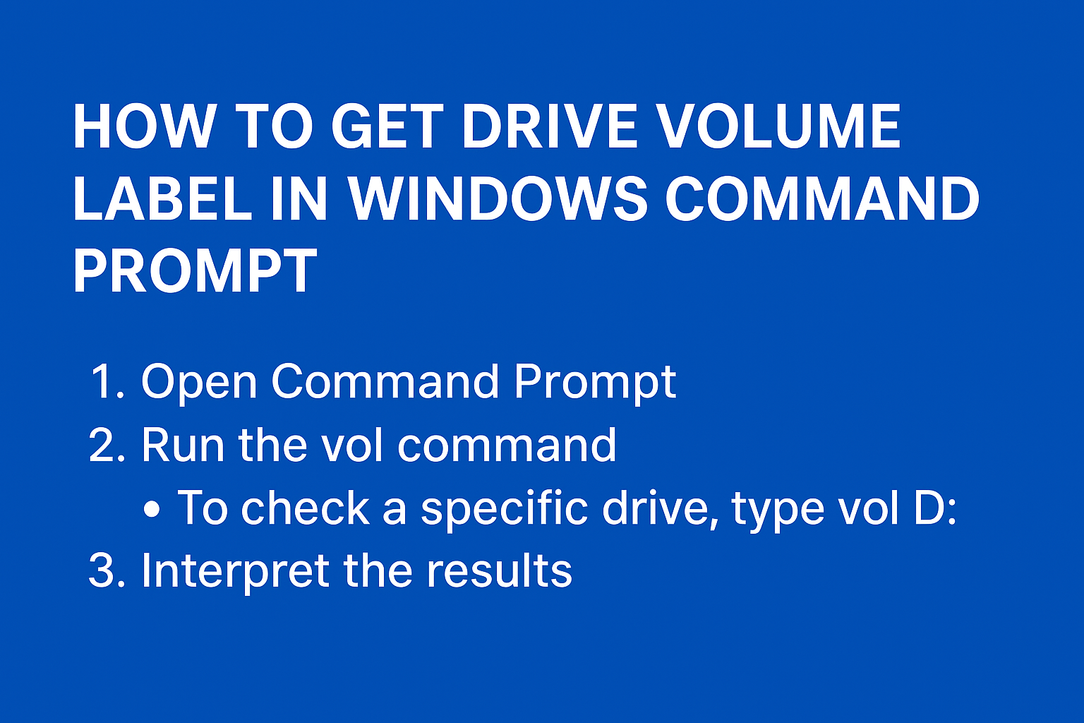 Get Drive Volume Label