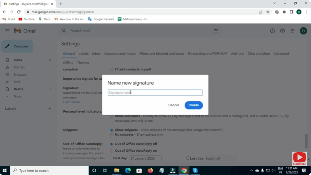 Give your signature a name