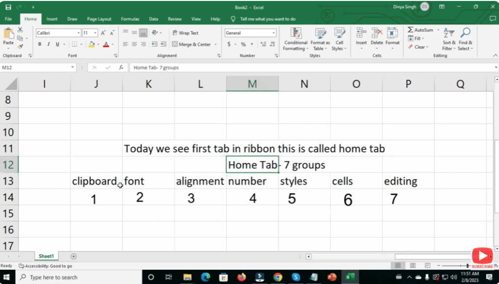 Home Tab Groups
