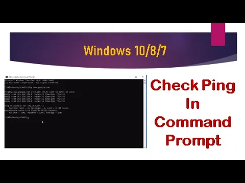 How To Check Ping In Windows 10/8/7 Command Prompt || perform a PING test || Checking Ping