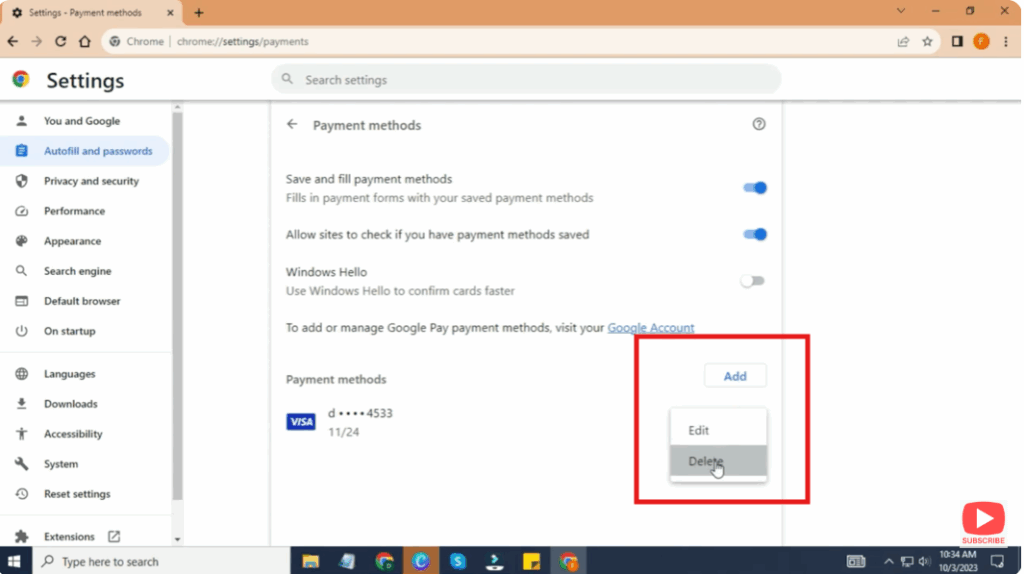 How to Edit an Existing Payment Method