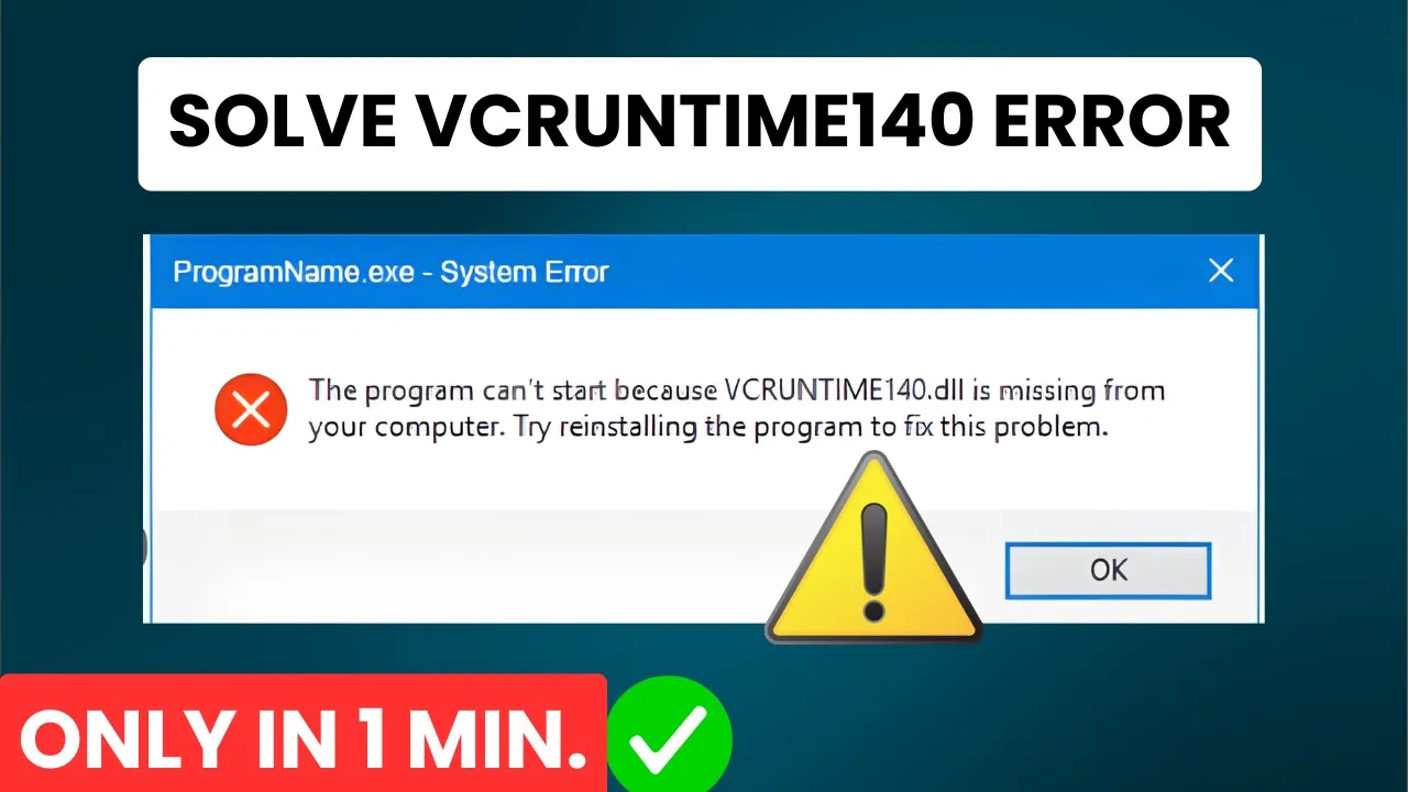 How to Fix “VCRUNTIME140.dll Was Not Found” Error in Photoshop