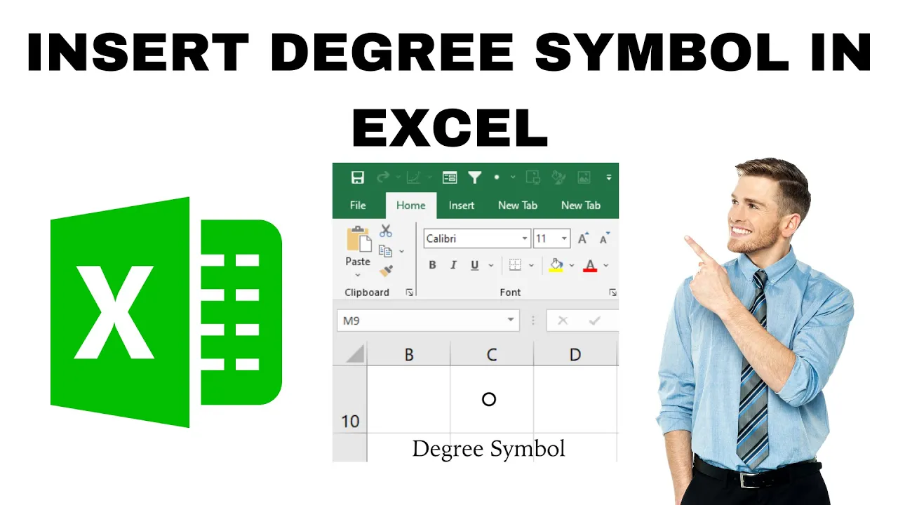 How to Insert Degree symbol in excel?