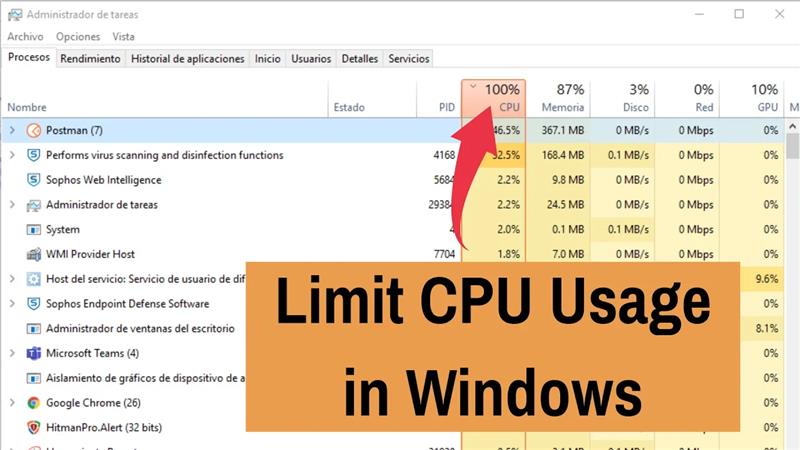 How to Limit CPU Usage of a Program in Windows