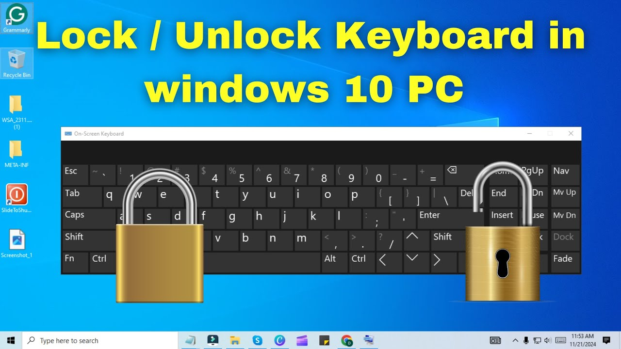 How to Lock / Unlock Keyboard in Windows 10 PC or Laptop