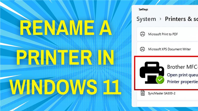 How to Rename a Printer in Windows 11