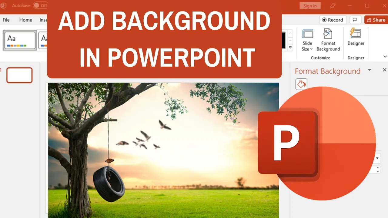 How to add background in PowerPoint