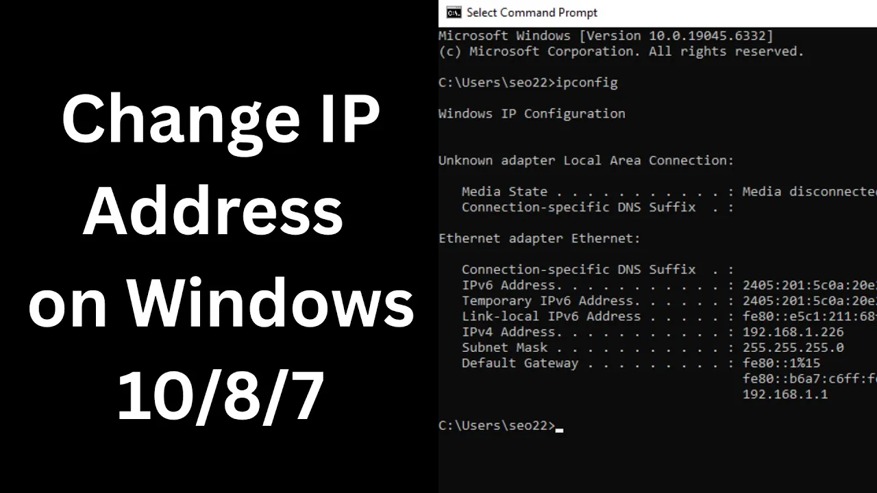 How to change IP Address on Windows 10/8/7