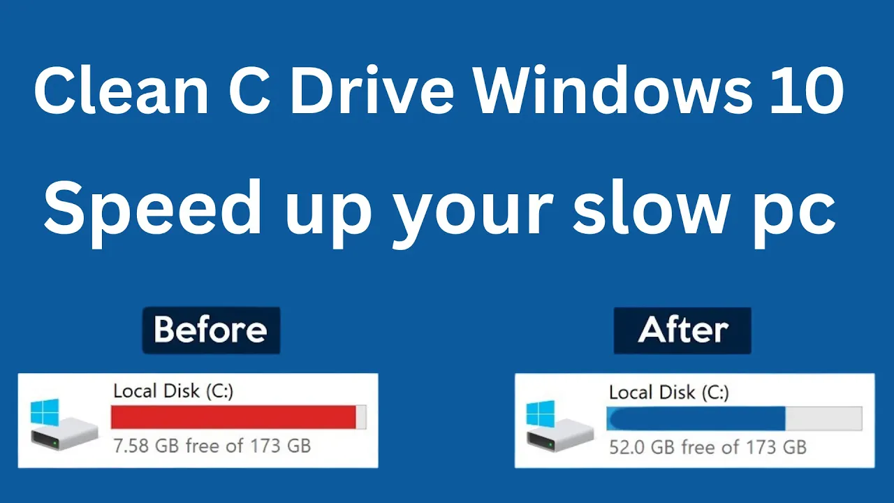 How to clean c drive windows 10? Speed up your slow pc
